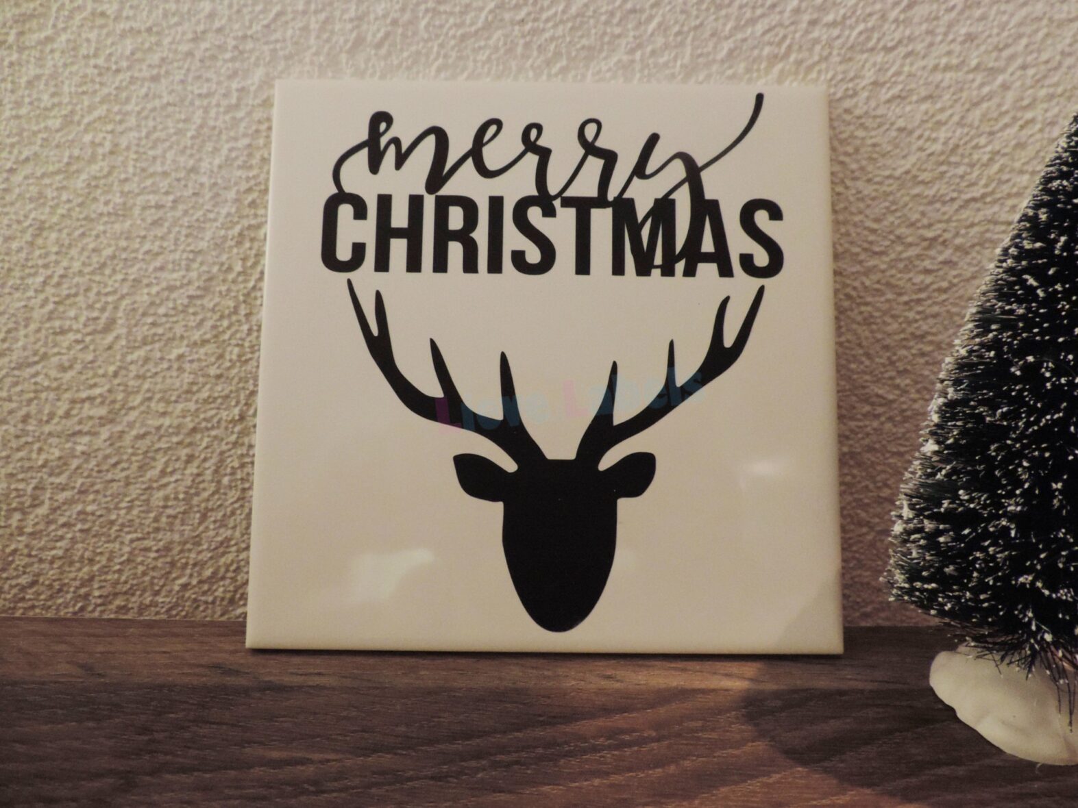 Kersttegel – merry x-mas rendier