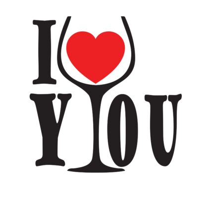 Wijn etiket - I Love you