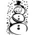 Sticker sneeuwpop