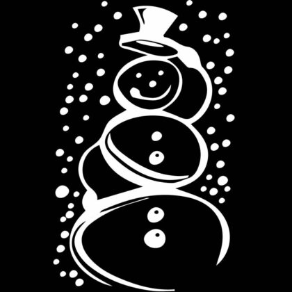 Herbruikbare sticker - Sneeuwpop - Afbeelding 2
