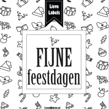 wijn etiket - Fijne feestdagen