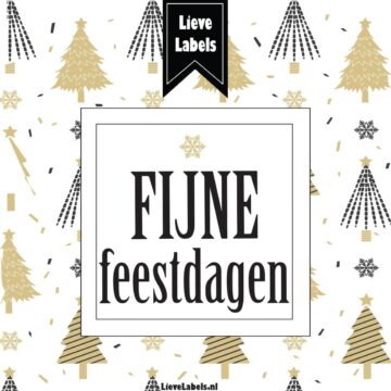 wijn etiket - fijne feestdagen feestelijk