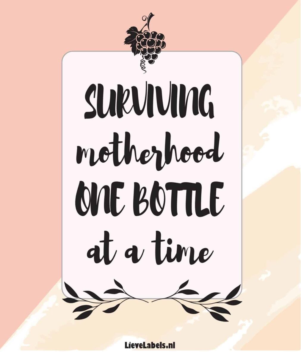 Wijn etiket – Surviving Motherhood