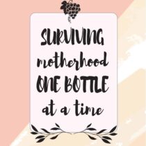 wijn etiket - Surviving Motherhood