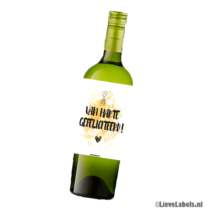 Wijn etiket - Van harte gefeliciteerd