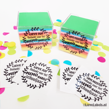 Sticker - Bedankt voor het MEMO-rabele schooljaar