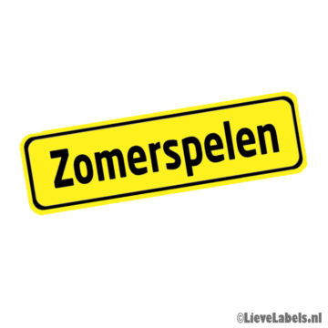 Herbruikbare statische raamsticker - Naamplaat Zomerspelen