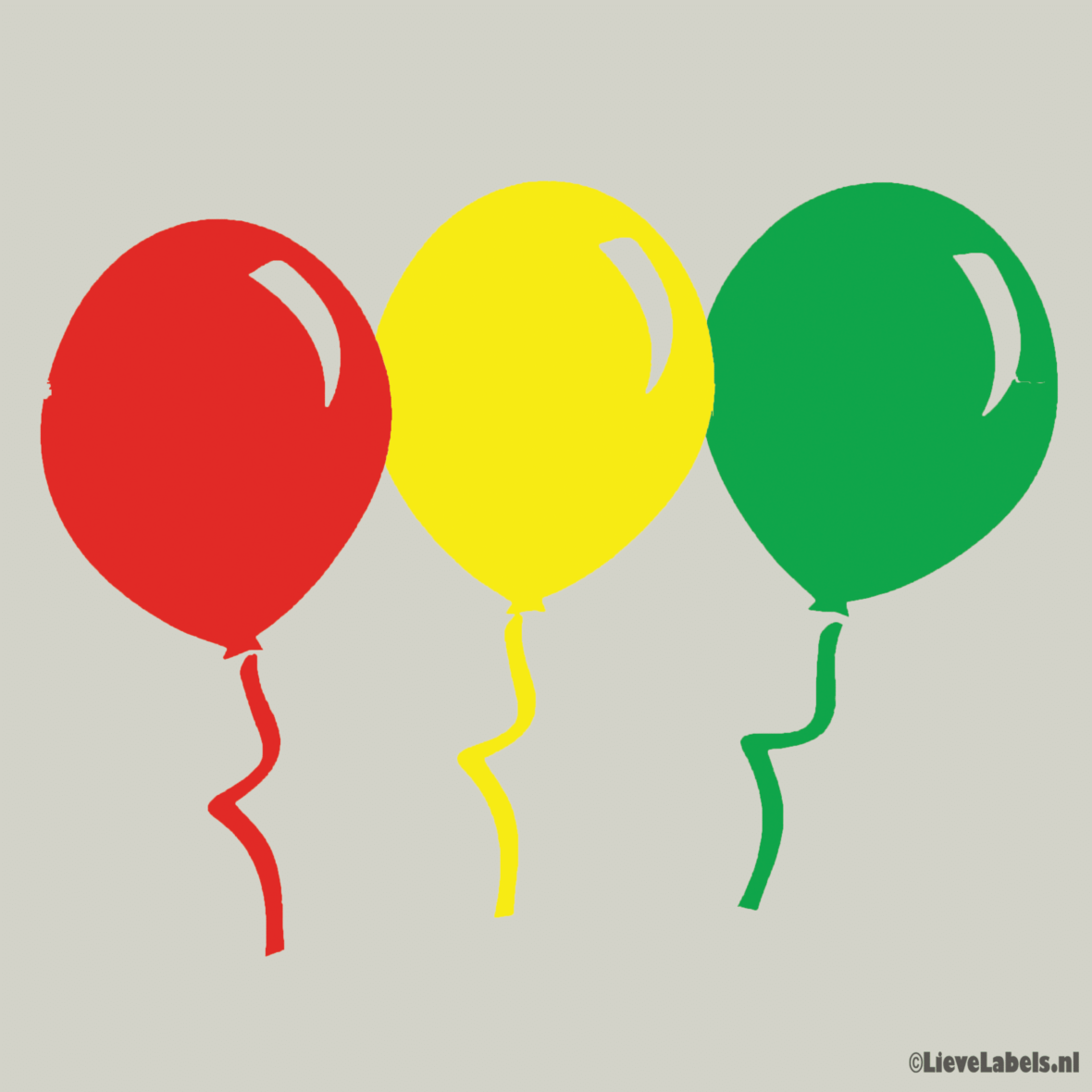 Herbruikbare statische raamsticker – Ballonnen