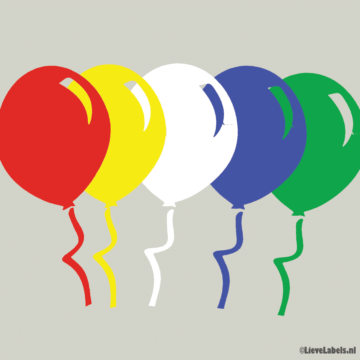 Herbruikbare statische raamsticker - Ballon per stuk