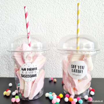 Plastic beker met deksel