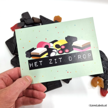 Ansichtkaart - Het zit d'rop