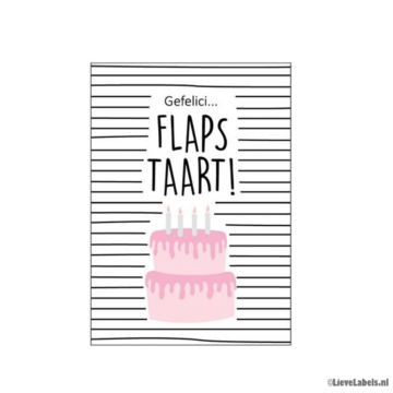 Wenskaart - Gefeliciflapstaart