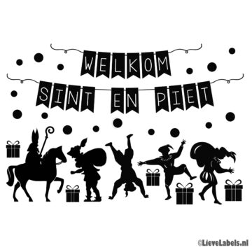 Raamsticker Sinterklaas - herbruikbaar