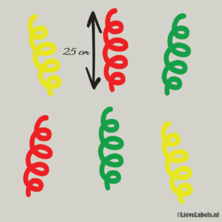 Herbruikbare statische raamsticker - Serpentine