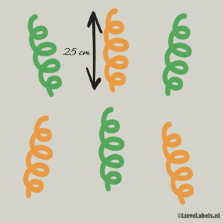 Herbruikbare statische raamsticker - Serpentine
