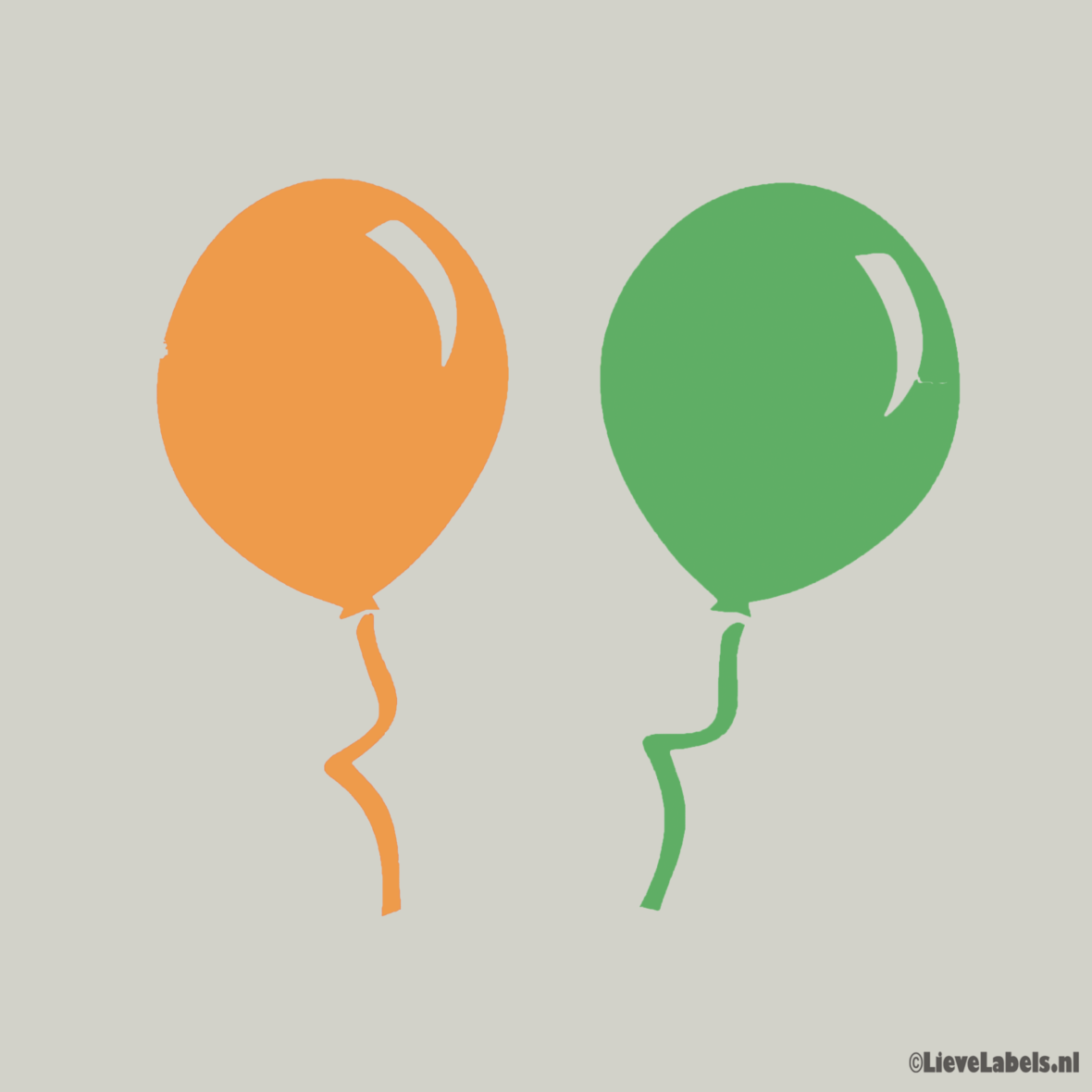Herbruikbare statische raamsticker – Ballonnen Peeënrijk