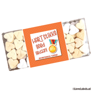 Doosje met vruchtenhartjes - HARTstikke goed gedaan