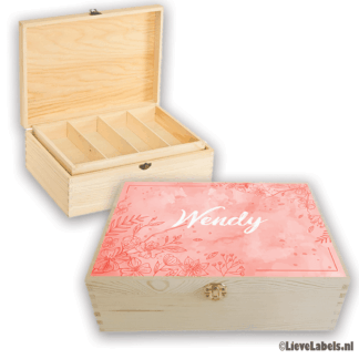 Tekendoos met naam - Floral