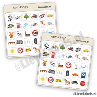 Auto bingo - losse stickers